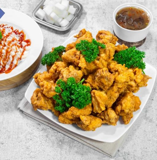 gà sốt chua ngọt 순살 탕수육 / sour & sweet chicken