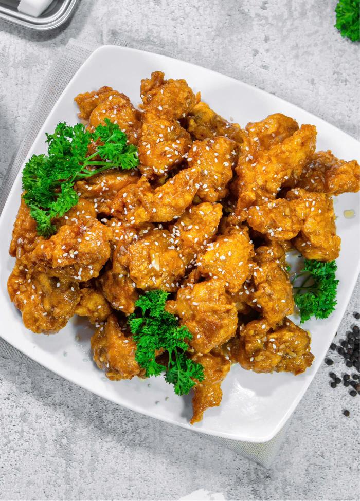 Gà sốt cay 순살 강정